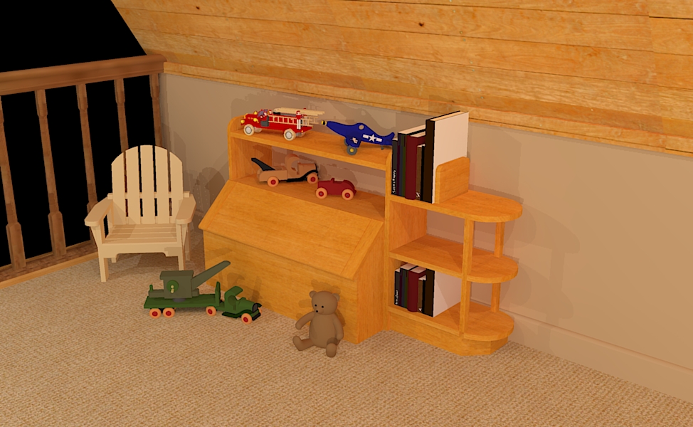 toy chest with bookshelf plans